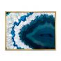 Blue Brazilian Geode Canvas Wall Art Print