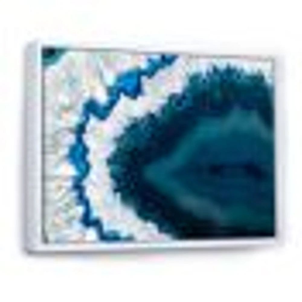 Blue Brazilian Geode Canvas Wall Art Print