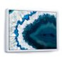 Blue Brazilian Geode Canvas Wall Art Print