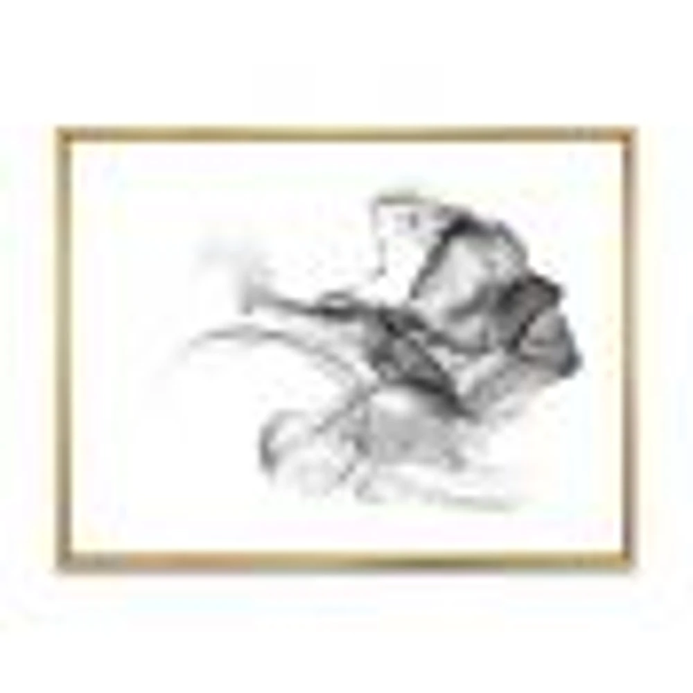 Woman and Smoke Double Exposure  Canvas Wall Art