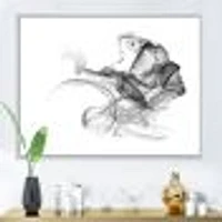 Woman and Smoke Double Exposure  Canvas Wall Art