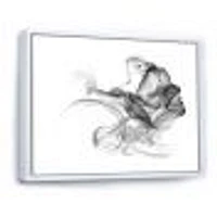 Woman and Smoke Double Exposure  Canvas Wall Art