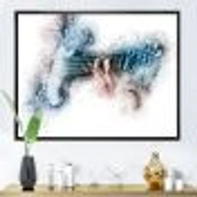 Toile « Man Playing A Guitar Watercolor »