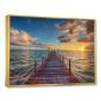 Toile « Brilliant Sunrise over Sea Pier