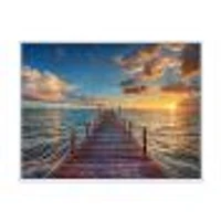 Toile « Brilliant Sunrise over Sea Pier