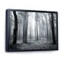 Toile « Black and White Foggy Forest