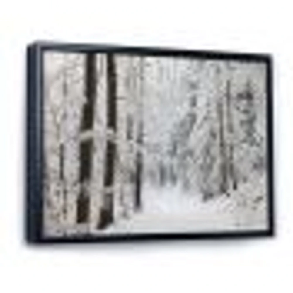 Toile « Dense Winter Forest and Lane