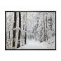 Toile « Dense Winter Forest and Lane