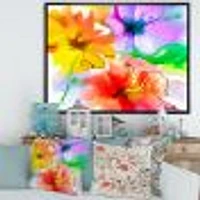 Bunch of Colorful Flowers Sketch  Wall Art