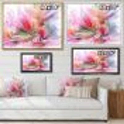 Lovely Painted Floral Design  Wall Art