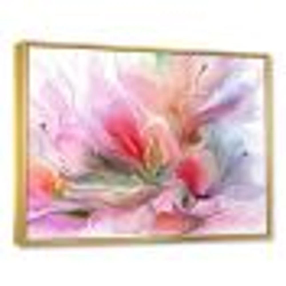 Lovely Painted Floral Design  Wall Art