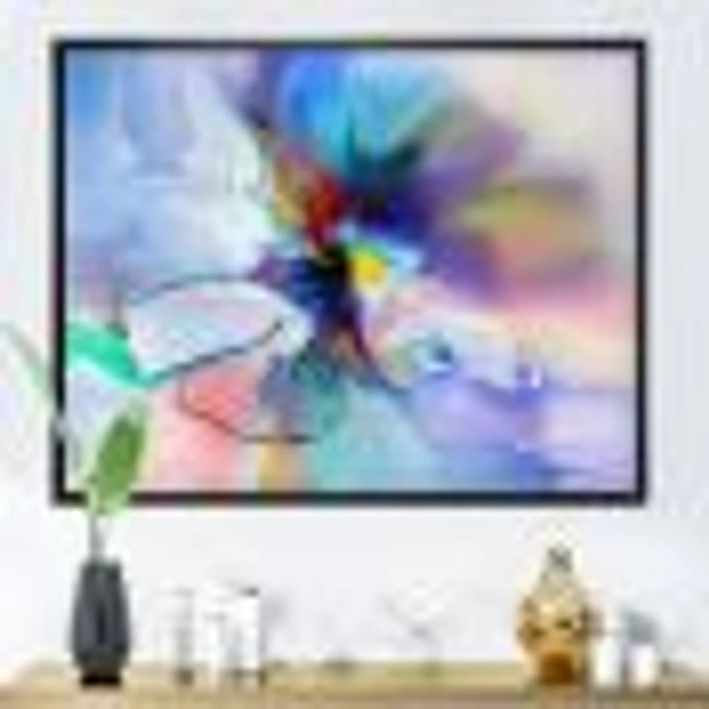 Abstract Creative Blue Flower Wall Art