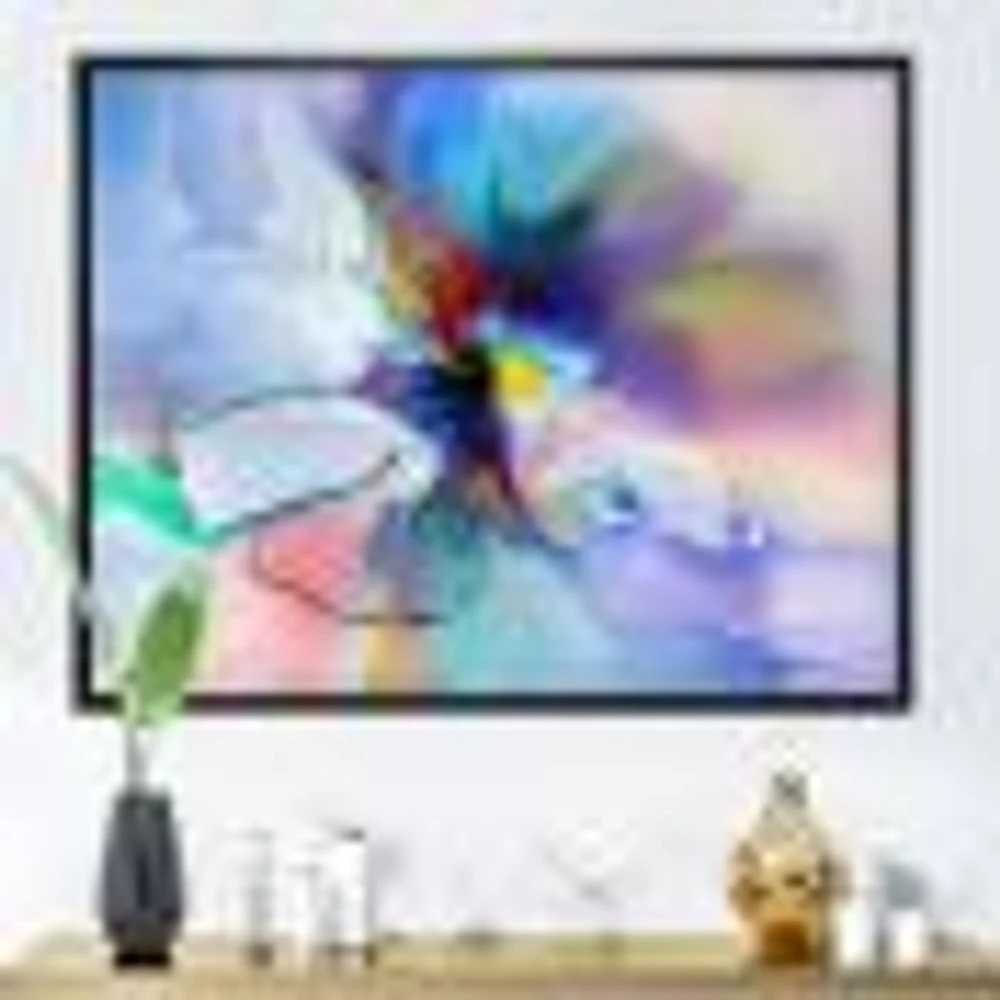 Abstract Creative Blue Flower Wall Art