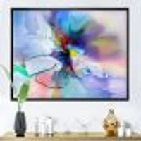 Abstract Creative Blue Flower Wall Art