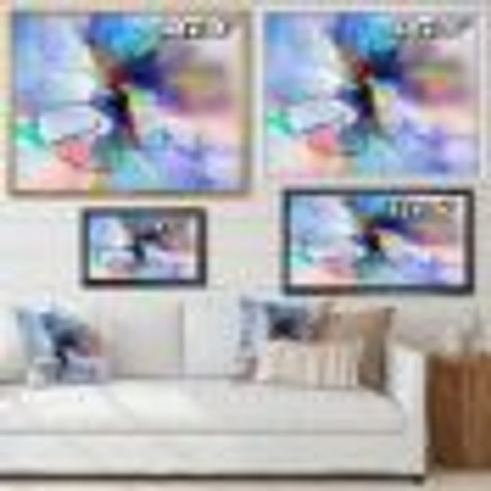 Abstract Creative Blue Flower Wall Art