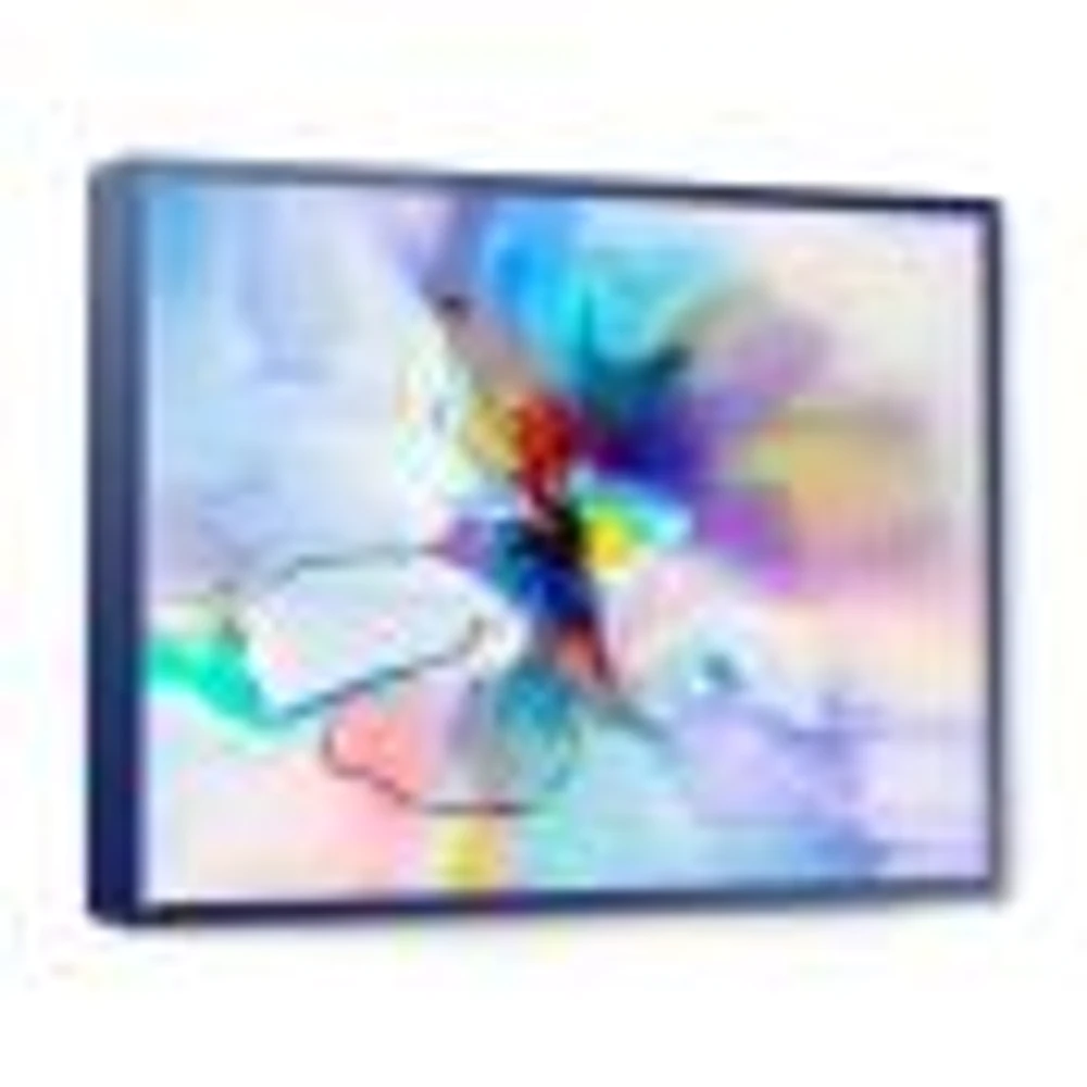 Abstract Creative Blue Flower Wall Art