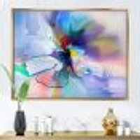 Abstract Creative Blue Flower Wall Art