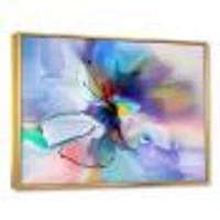 Abstract Creative Blue Flower Wall Art