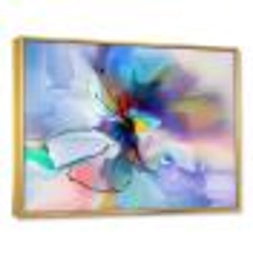 Abstract Creative Blue Flower Wall Art