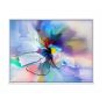 Abstract Creative Blue Flower Wall Art