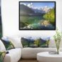 Green Mountain Lake the Alps  Wall Art