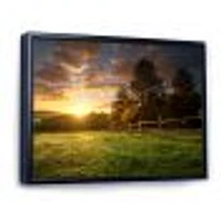 Fenced Ranch at Sunrise  Wall Art