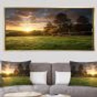 Fenced Ranch at Sunrise  Wall Art