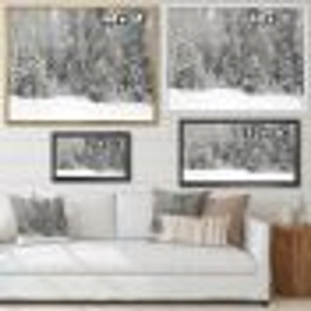 Toile « Foggy Winter Forest Panorama