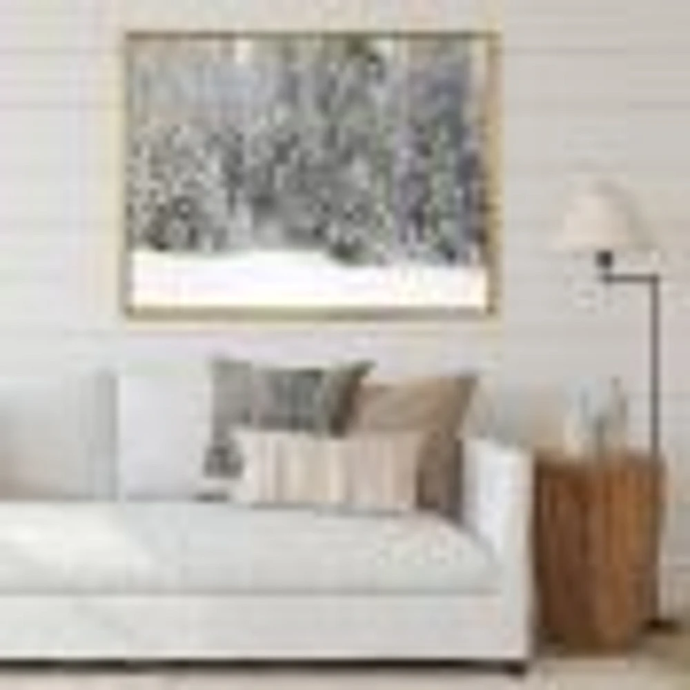 Toile « Foggy Winter Forest Panorama