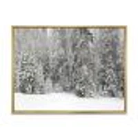 Toile « Foggy Winter Forest Panorama