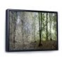 Green Morning Forest Panorama  Canvas Art Print