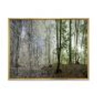 Green Morning Forest Panorama  Canvas Art Print