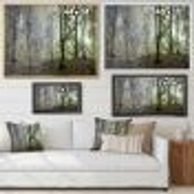 Toile imprimée « Green Morning Forest Panorama »