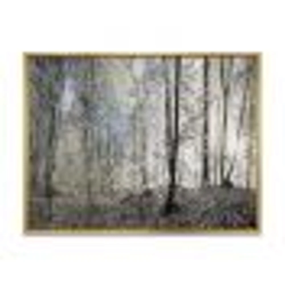 Dark Morning Forest Panorama  Canvas Wall Art Print