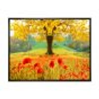 Beautiful Autumn Yellow Tree  Wall Art