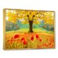 Beautiful Autumn Yellow Tree  Wall Art