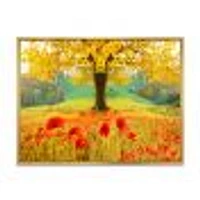 Beautiful Autumn Yellow Tree  Wall Art