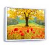 Beautiful Autumn Yellow Tree  Wall Art