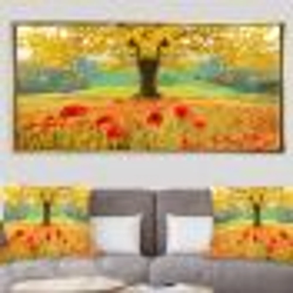 Beautiful Autumn Yellow Tree  Wall Art