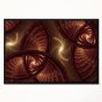 Brown Symmetrical Fractal Pattern  Wall Art