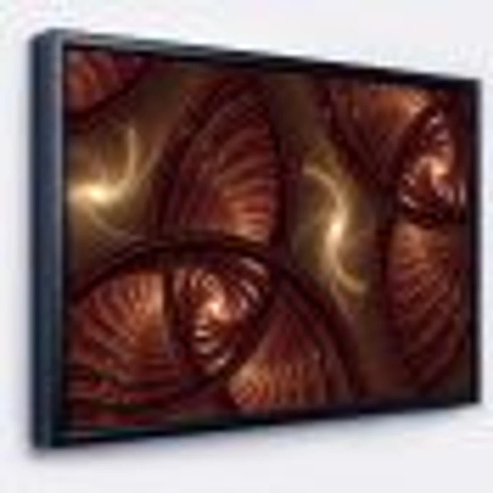 Brown Symmetrical Fractal Pattern  Wall Art