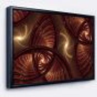 Brown Symmetrical Fractal Pattern  Wall Art