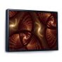 Brown Symmetrical Fractal Pattern  Wall Art