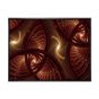 Brown Symmetrical Fractal Pattern  Wall Art