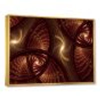 Brown Symmetrical Fractal Pattern  Wall Art