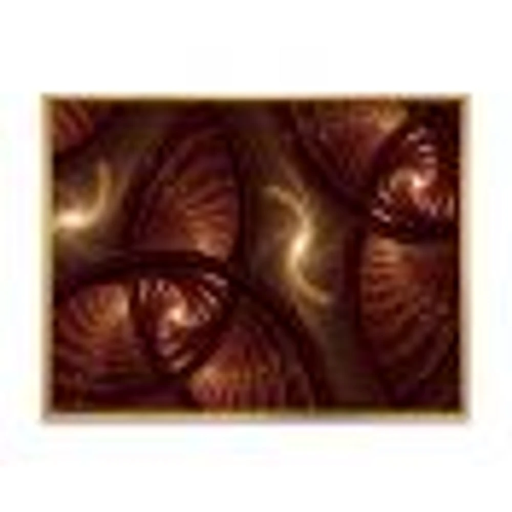 Brown Symmetrical Fractal Pattern  Wall Art