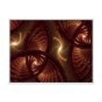 Brown Symmetrical Fractal Pattern  Wall Art