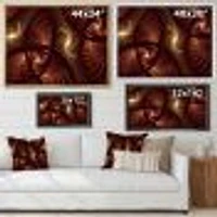 Brown Symmetrical Fractal Pattern  Wall Art