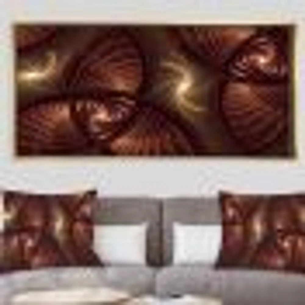 Brown Symmetrical Fractal Pattern  Wall Art