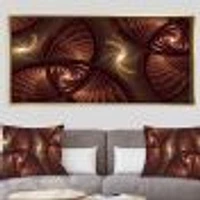 Brown Symmetrical Fractal Pattern  Wall Art